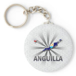 Anguilla Flag Map 2.0 Key Chain