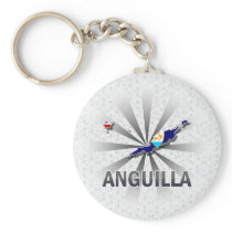 Anguilla Flag Map 2.0 Key Chain