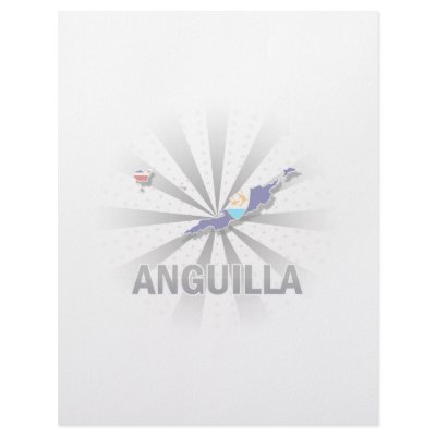 Anguilla Flag Map 2.0 Personalized Letterhead by representmycountry
