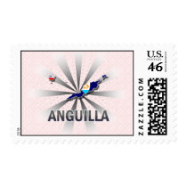 Anguilla Flag Map 2.0 Postage Stamp