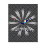 Anguilla Flag Map 2.0 Post Card