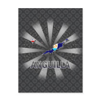 Anguilla Flag Map 2.0 Post Card