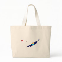 Anguilla flag map tote bags