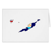 Anguilla flag map card
