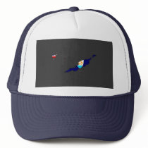 Anguilla flag map hat