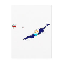 Anguilla flag map postcards