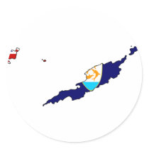 Anguilla flag map stickers