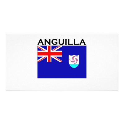 Anguilla Flag Personalized Photo Card by bartstshirts