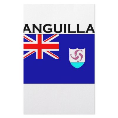 Anguilla Flag Stationery by bartstshirts