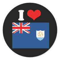 Anguilla Flag Round Sticker