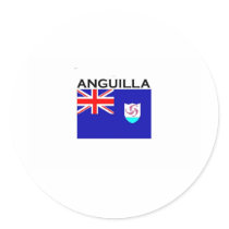 Anguilla Flag Round Sticker