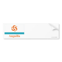 Anguilla Local Flag with Name Bumper Sticker
