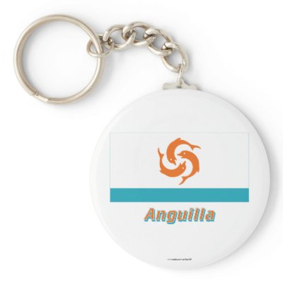 Anguilla Local Flag with Name Keychain by Vexillophile