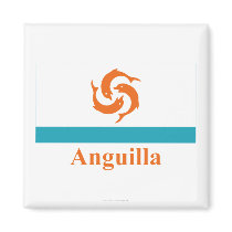 Anguilla Local Flag with Name Magnets