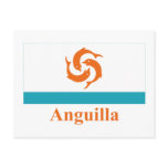 Anguilla Local Flag with Name Post Card