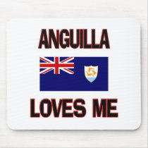 Anguilla Loves Me mousepads by flagshirt Anguilla Loves Me mousepads