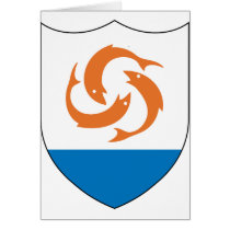 Anguilla Official Coat Of Arms Heraldry Symbol Greeting Card