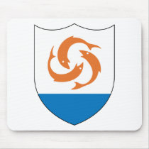 Anguilla Official Coat Of Arms Heraldry Symbol Mousepads
