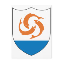 Anguilla Official Coat Of Arms Heraldry Symbol Post Card