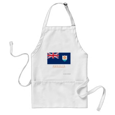 Anguilla Official Flag with Name Apron by Vexillophile