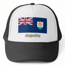 Anguilla Official Flag with Name Mesh Hat