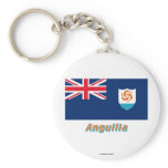 Anguilla Official Flag with Name Keychains