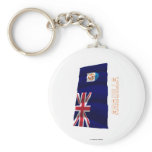 Anguilla Official Waving Flag with Name Key Chain