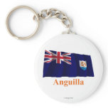 Anguilla Official Waving Flag with Name Keychains
