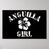 Anguilla Pink Girl Poster