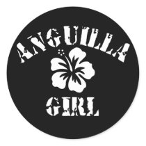 Anguilla Pink Girl Stickers