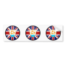 Anguilla quality Flag Circle Bumper Sticker