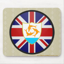 Anguilla quality Flag Circle Mouse Pads