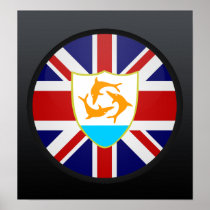 Anguilla quality Flag Circle Print
