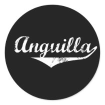 Anguilla Revolution Style Round Stickers