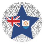 Anguilla Star Round Sticker