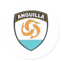 Anguilla Round Sticker