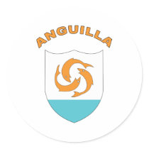 Anguilla Round Sticker