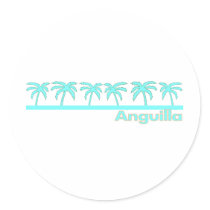Anguilla Round Stickers
