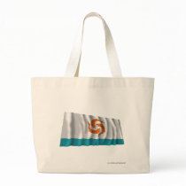Anguilla Waving Local Flag Tote Bags