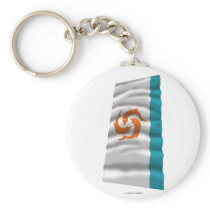 Anguilla Waving Local Flag Key Chain