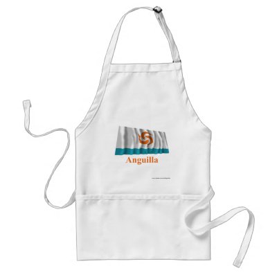 Anguilla Waving Local Flag with Name Apron by Vexillophile