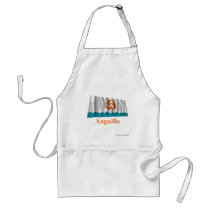 Anguilla Waving Local Flag with Name Apron