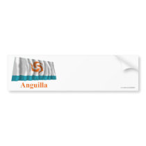 Anguilla Waving Local Flag with Name Bumper Sticker