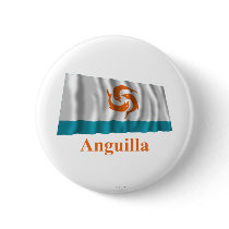 Anguilla Waving Local Flag with Name Pin
