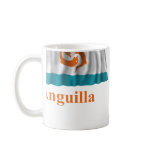 Anguilla Waving Local Flag with Name Coffee Mug
