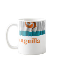 Anguilla Waving Local Flag with Name Coffee Mug