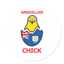 Anguillan Chick Stickers