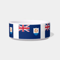 Anguillan Flag Cat Water Bowl