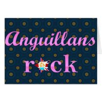 Anguillans Rock - Cute Pink Greeting Card