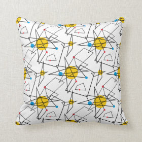 Angular Geometric Retro Pattern Pillow